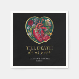 Guardanapo De Papel Até que a morte nos faça parte do Gótico do dia da