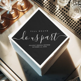 Guardanapo De Papel Até que a morte nos separe de preto e branco