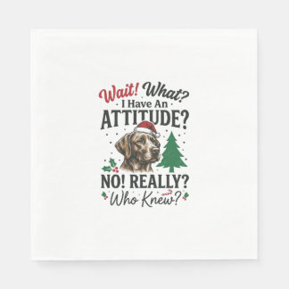 Guardanapo De Papel Atitude de Cachorro Engraçado Natal Design Vetoria