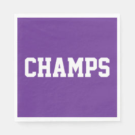 Guardanapo De Papel Atlético Esportivo Roxo Real CHAMPS Texto Branco