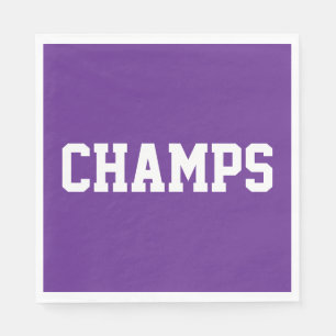 Guardanapo De Papel Atlético Esportivo Roxo Real CHAMPS Texto Branco