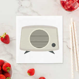 Guardanapo De Papel Áudio de Médio de Rádio Retroativo do Século de Rá