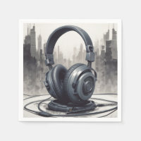 Auscultadores - Trabalho de arte de Música