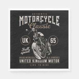 Guardanapo De Papel Autêntico motociclo clássico