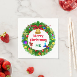 Guardanapo De Papel Autism Christmas Wreath