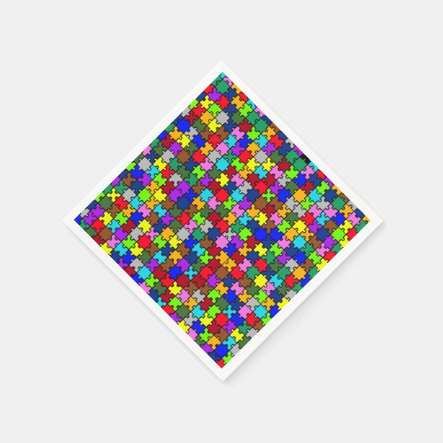 Guardanapo De Papel Autism jigsee (Canto)
