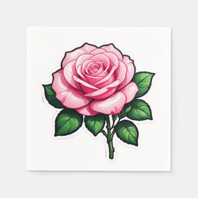 Guardanapo De Papel Autocolante rosa transparente (Frente)