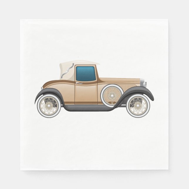Guardanapo De Papel Automóvel Clássico Vintage (Frente)