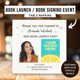 Guardanapo De Papel Autor Escritor Festa de Lançamento do Livro Bem-vi