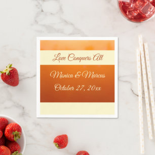 Guardanapo De Papel Autumn Amber Skies Casamento Ombre Orange