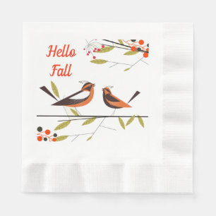Guardanapo De Papel Autumn Birds Napkins
