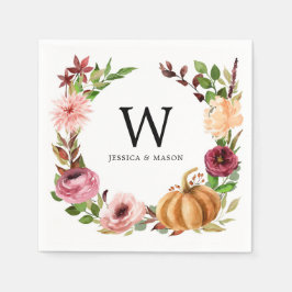 Guardanapo De Papel Autumn Bliss Monogramas Cocktail Napkins