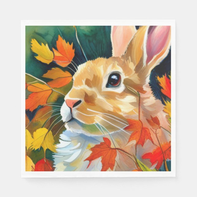 Guardanapo De Papel Autumn Bunny (Frente)