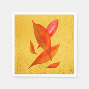 Guardanapo De Papel Autumn deixa aquarela ilustração piquenique