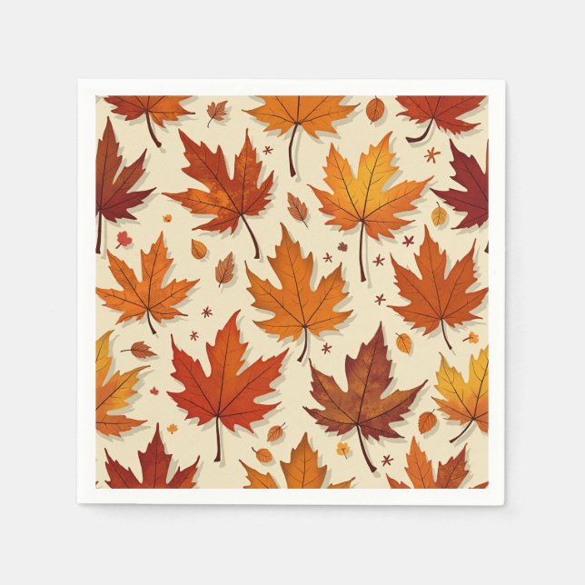 Guardanapo De Papel Autumn Deixa Papel Napkin (Frente)