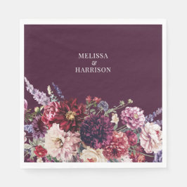 Guardanapo De Papel Autumn Flower Dahlia Obrigado Dark