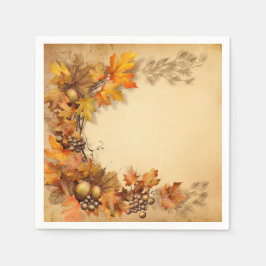 Guardanapo De Papel Autumn Glimmer: Colheita de Wreath