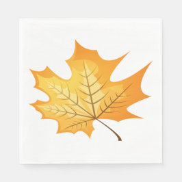 Guardanapo De Papel Autumn Leaf Orange Wedding