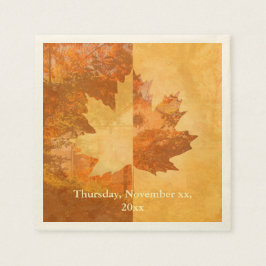 Guardanapo De Papel Autumn, Maple Leaf