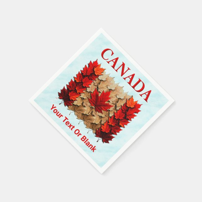 Guardanapo De Papel Autumn Maple Leaf Canada Flag (Canto)