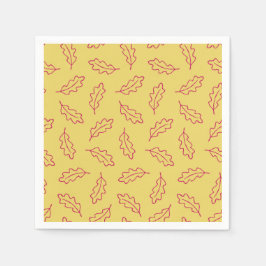 Guardanapo De Papel Autumn Oak cocktail napkins - milho/baga