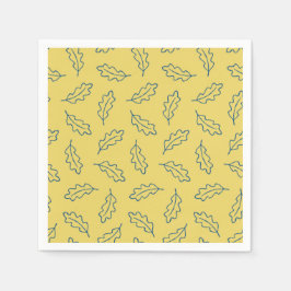 Guardanapo De Papel Autumn Oak cocktail napkins - milho/teal