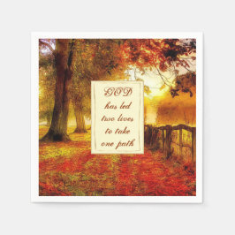Guardanapo De Papel Autumn Path Fall Colorful Deixa Casamento Cristão