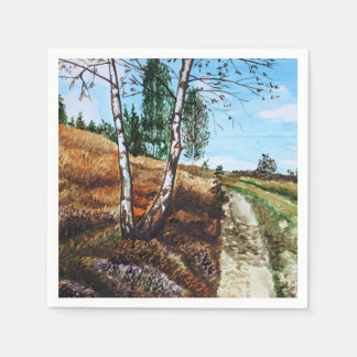 Guardanapo De Papel Autumn watercolor painting