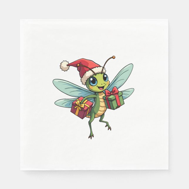Guardanapo De Papel Auxiliar de Dragonfly de papais noeis (Frente)
