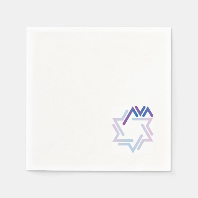 Guardanapo De Papel Ava Bat Mitzvah Cocktail Napkin (Frente)