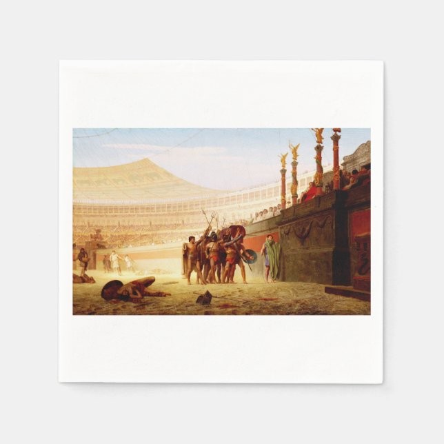 Guardanapo De Papel Ave César de Jean-Léon Gérôme (Frente)