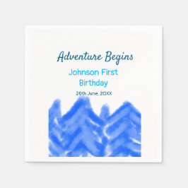 Guardanapo De Papel Aventura Azul Aqua inicia montanha primeiro aniver