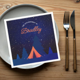 Guardanapo De Papel Aventura de Acampamento ao Ar Livre Céu Noturno Az