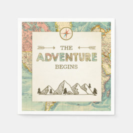 Guardanapo De Papel Aventura inicia o Papapau Napkin Viagem