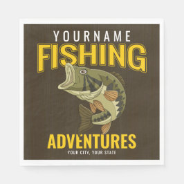 Guardanapo De Papel Aventuras De Pesca Personalizadas Anglas De Peixe