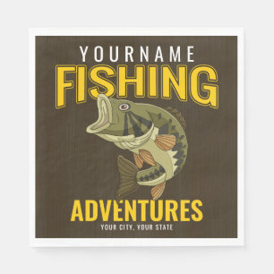 Guardanapo De Papel Aventuras De Pesca Personalizadas Anglas De Peixe