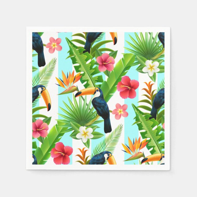 Guardanapo De Papel Aves Tropicais (Frente)