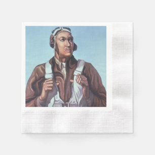 Guardanapo De Papel Aviadores negros: Serviço Militar de Combate WW2 d