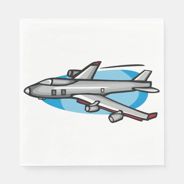 Guardanapo De Papel Avião a Jato Para Fãs de Aviação (Frente)