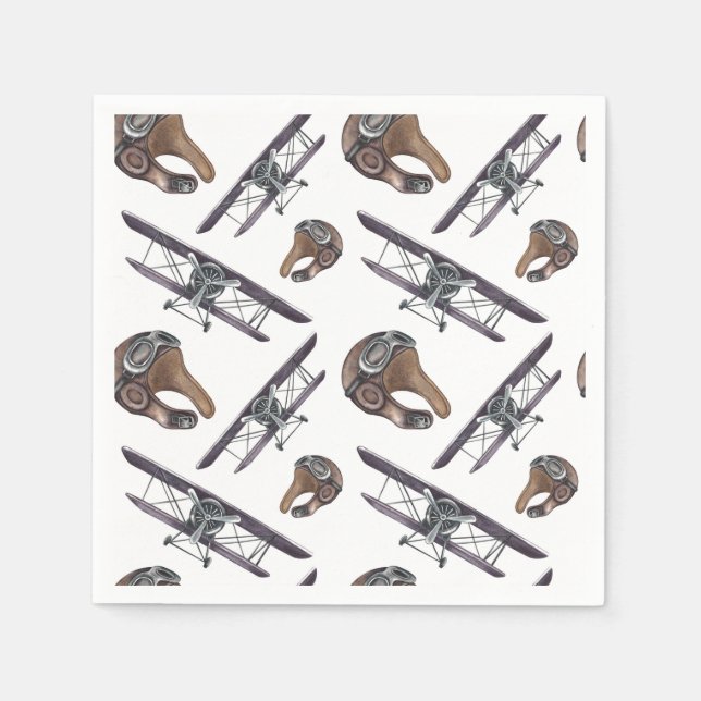 Guardanapo De Papel Avião Antigo  (Frente)