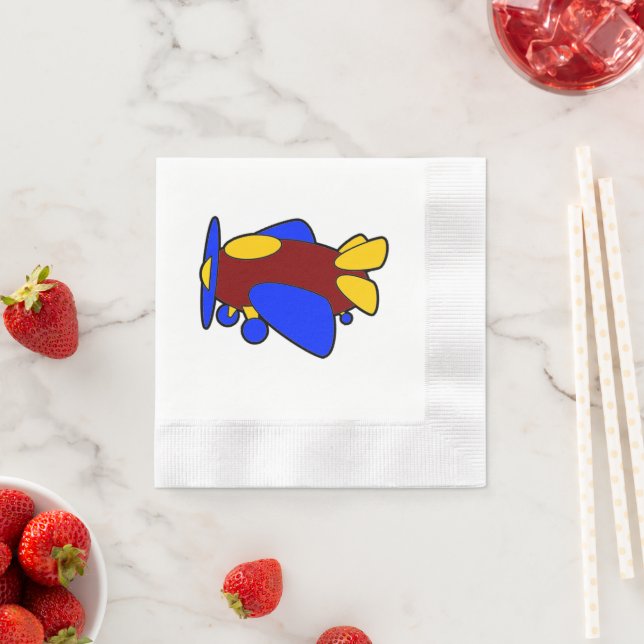 Guardanapo De Papel Avião - Bolo de Cartoon Colorido (Insitu)