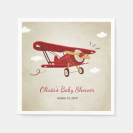 Guardanapo De Papel Avião Chá de fraldas Napkin Adventure Plano