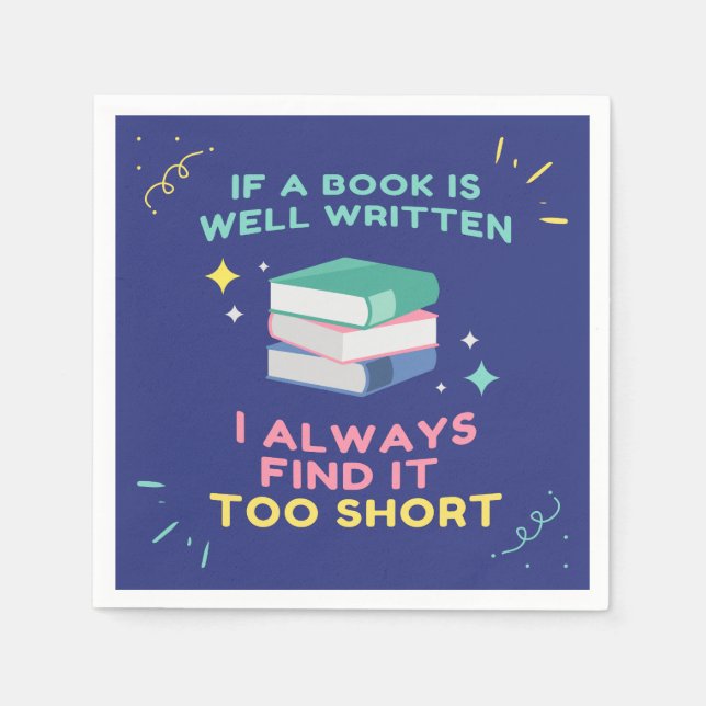 Guardanapo De Papel Avid Reader I - Citação de Jane Austen (Frente)