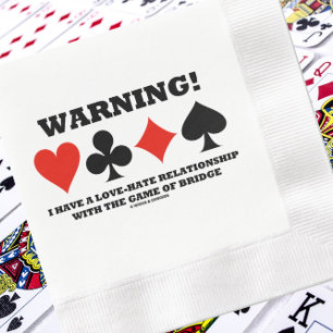 Guardanapo De Papel Aviso! Eu Tenho Uma Ponte De Relacionamento Amor-