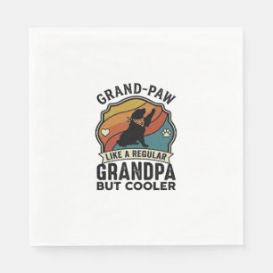 Guardanapo De Papel Avô Pata Vovô Cachorro Retro Pôr do Sol Bandana_1