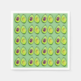 Guardanapo De Papel Avocado Green Vegan Foodie Vegeterian Foodie