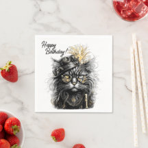 Awesome Steampunk Cat Birthday 