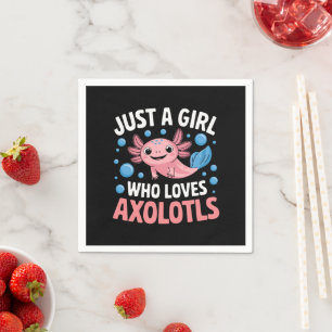Guardanapo De Papel Axolotl Kawaii Apenas Uma Garota Que Ama Axolotls