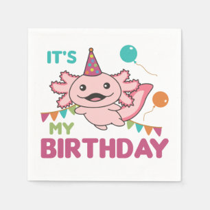 Guardanapo De Papel Axolotl quer que seja o meu Aniversário.