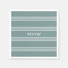 Guardanapo De Papel Azul-aço Banhos de papel monograma personalizados